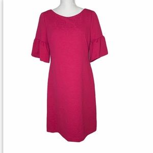Ivanka Trump Pink Ruffle Sleeve Sheath Dress